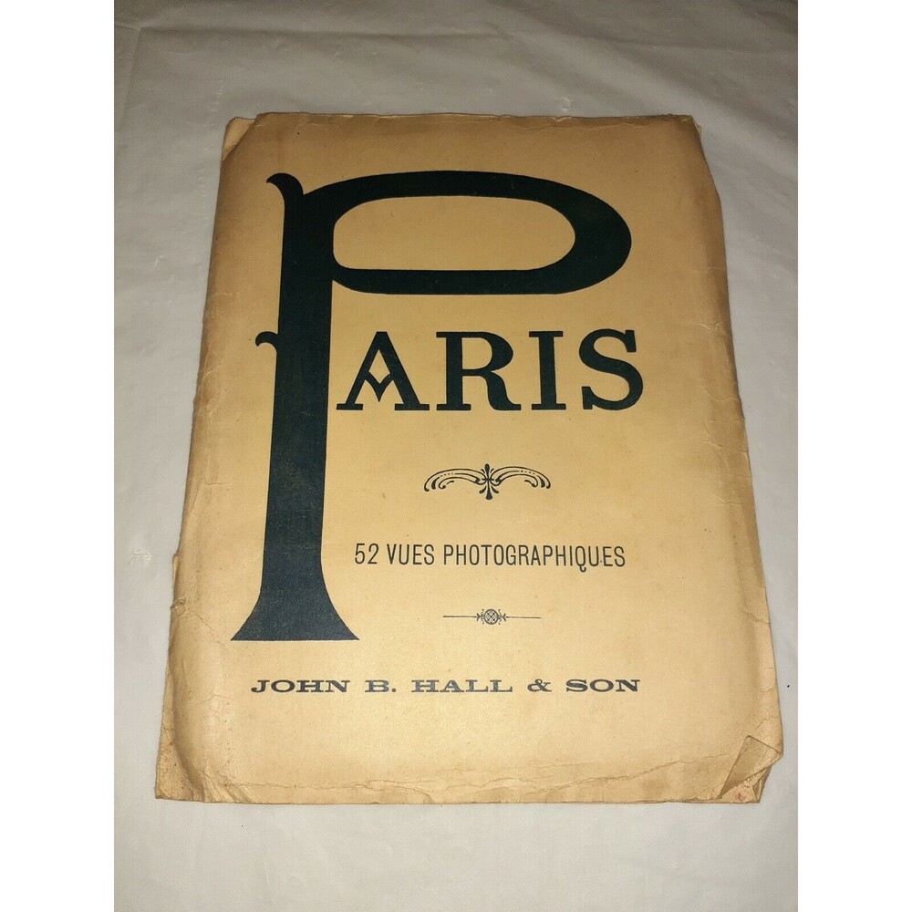 Vtg Paris 52 Vues Photographiques John B Hall And Son Accordion Fold Booklet